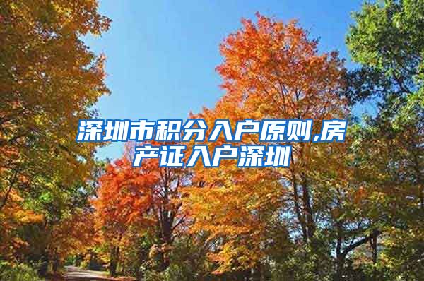 深圳市积分入户原则,房产证入户深圳