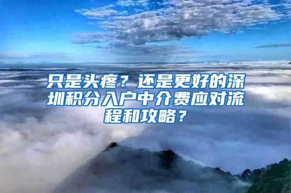 只是头疼？还是更好的深圳积分入户中介费应对流程和攻略？