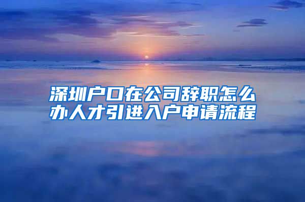 深圳户口在公司辞职怎么办人才引进入户申请流程