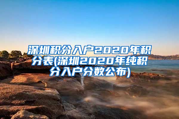 深圳积分入户2020年积分表(深圳2020年纯积分入户分数公布)