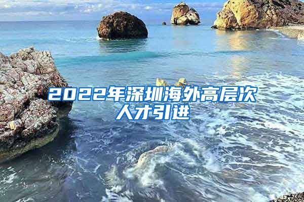 2022年深圳海外高层次人才引进