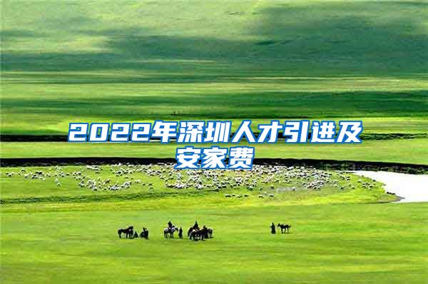 2022年深圳人才引进及安家费