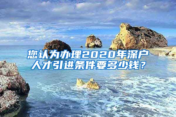 您认为办理2020年深户人才引进条件要多少钱？