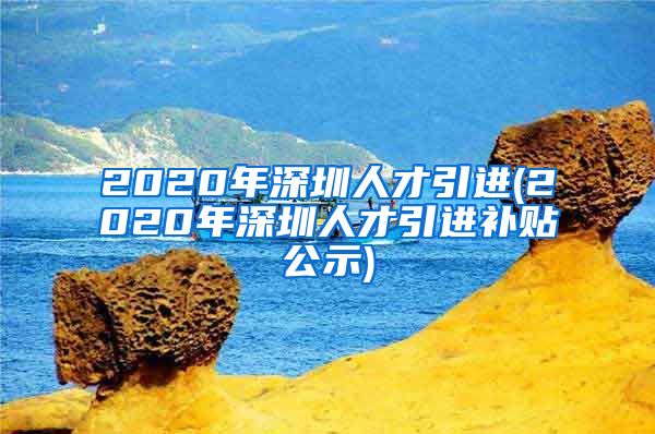 2020年深圳人才引进(2020年深圳人才引进补贴公示)