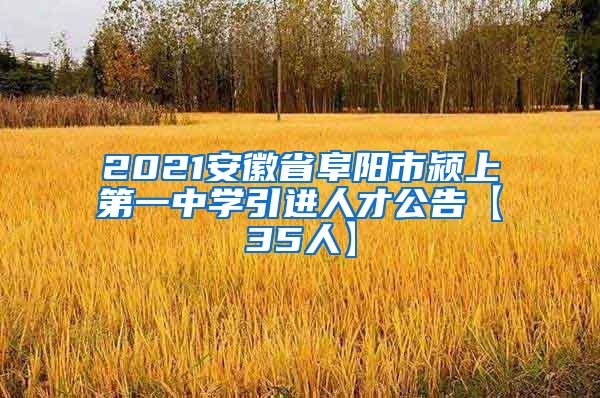 2021安徽省阜阳市颍上第一中学引进人才公告【35人】