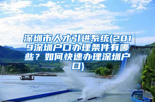 深圳市人才引进系统(2019深圳户口办理条件有哪些？如何快速办理深圳户口)