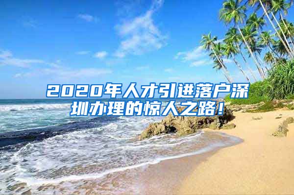 2020年人才引进落户深圳办理的惊人之路！