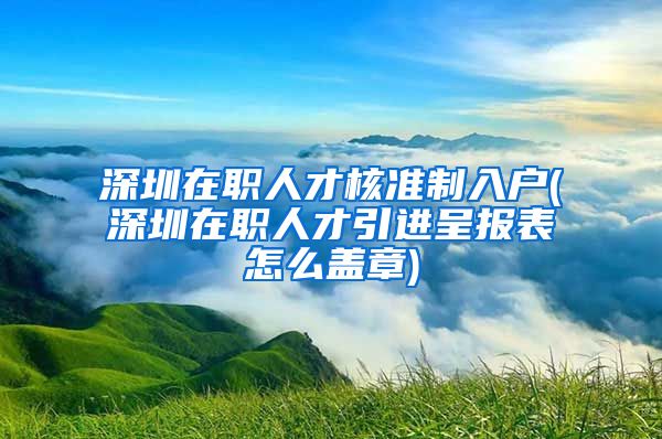 深圳在职人才核准制入户(深圳在职人才引进呈报表怎么盖章)