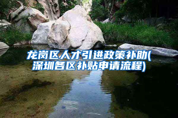 龙岗区人才引进政策补助(深圳各区补贴申请流程)