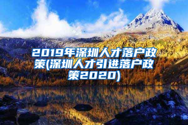 2019年深圳人才落户政策(深圳人才引进落户政策2020)