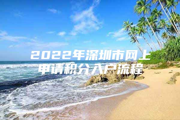 2022年深圳市网上申请积分入户流程