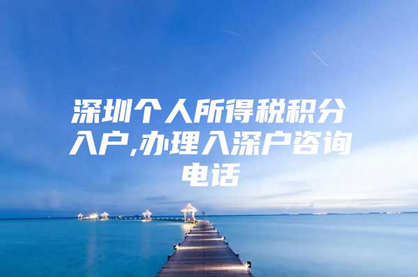 深圳个人所得税积分入户,办理入深户咨询电话