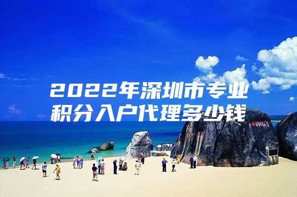 2022年深圳市专业积分入户代理多少钱