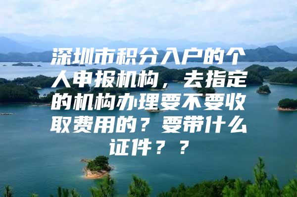 深圳市积分入户的个人申报机构，去指定的机构办理要不要收取费用的？要带什么证件？？