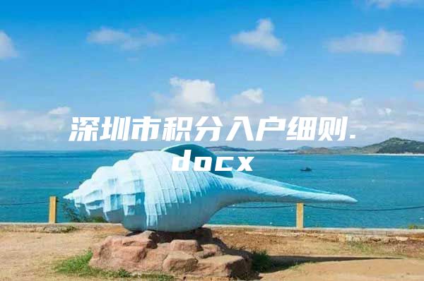 深圳市积分入户细则.docx