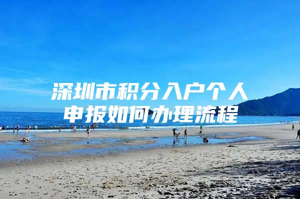 深圳市积分入户个人申报如何办理流程