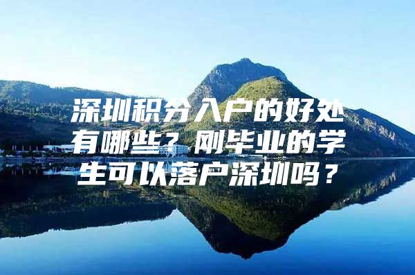 深圳积分入户的好处有哪些？刚毕业的学生可以落户深圳吗？